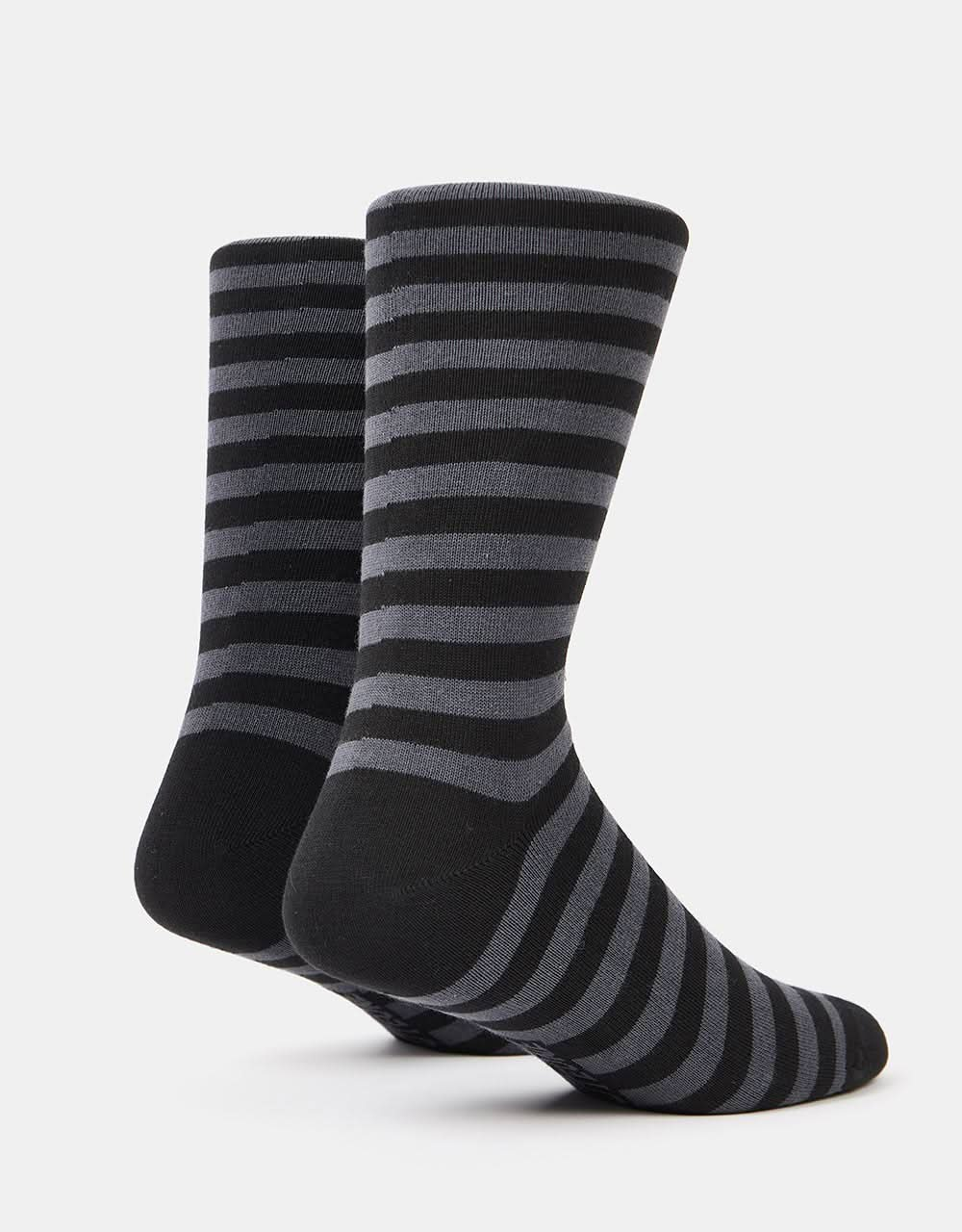 Route One Gestreifte Socken – Schwarz/Grau