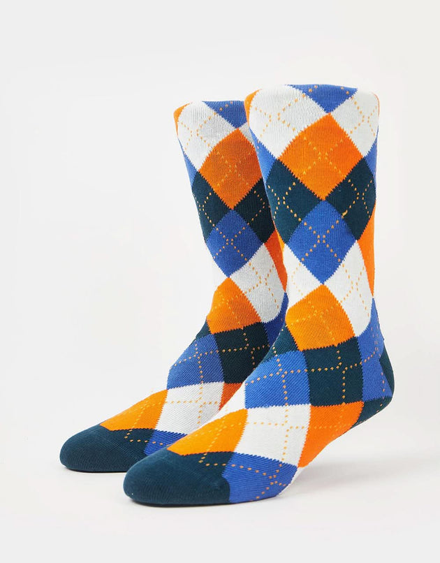 Chaussettes Route One Argyle - Bleu/Orange