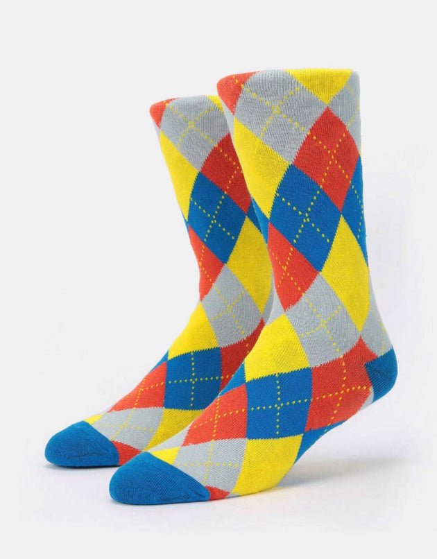 Route One Argyle-Socken – Blau/Rot/Gelb