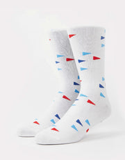 Route One Flag Socks - White