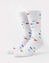 Route One Flag Socks - White