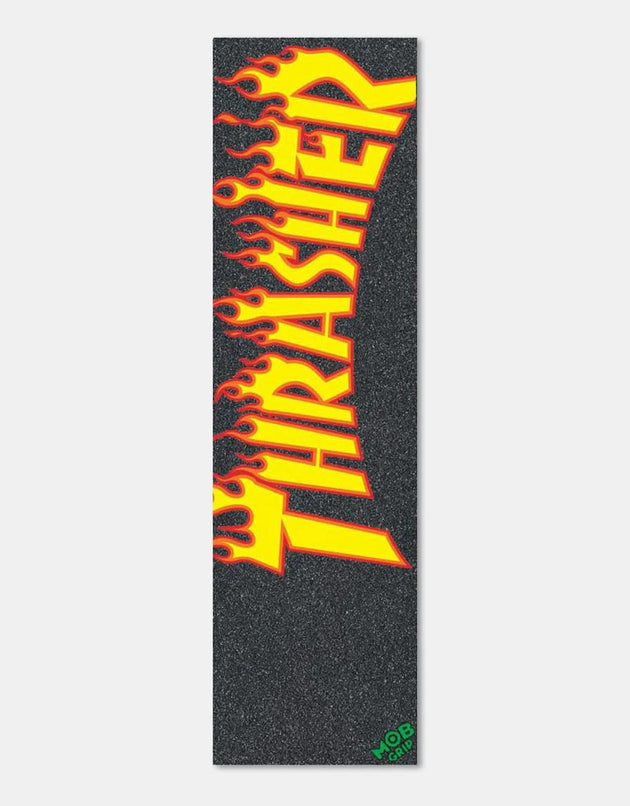 Hoja de cinta de agarre gráfica MOB x Thrasher Flame Logo de 9"