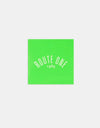 Route One Square Arch Logo Small Sticker - Olive/White