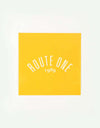 Route One Square Arch Logo Large Sticker - Orange/White