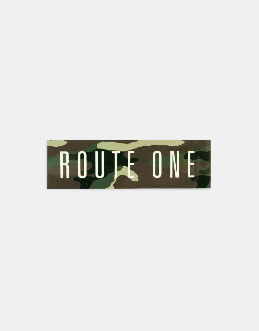 Route One Straight Logo Small Sticker - Camo