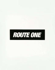 Route One Athletic Logo Sticker - Black/White