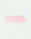 Route One Pussy Logo Sticker - Pink/White