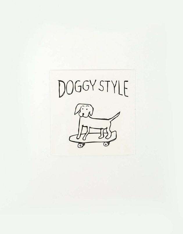 Route One Doggy Style Logo Sticker - White/Black