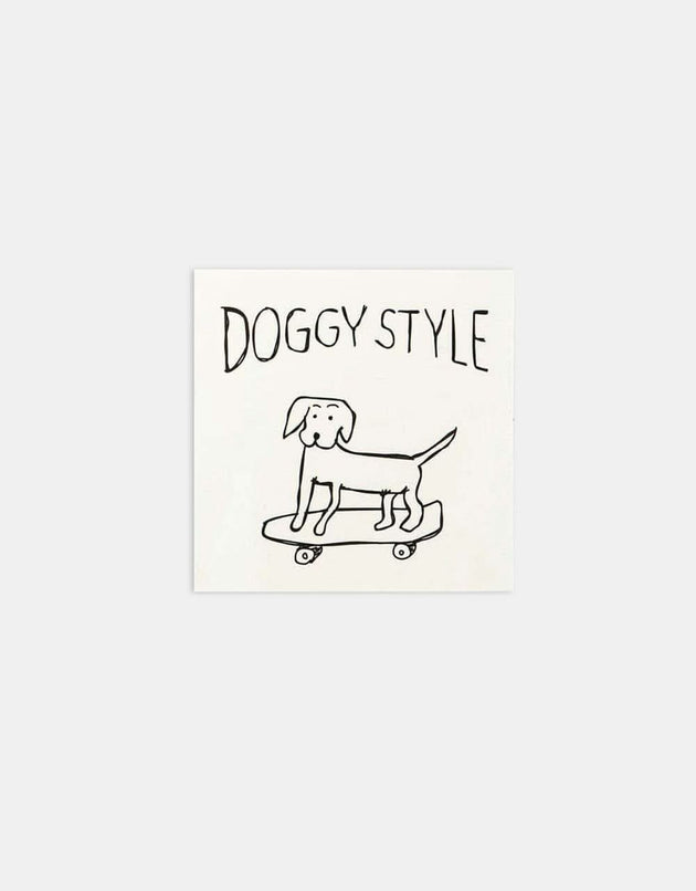 Route One Doggy Style Logo Sticker - White/Black