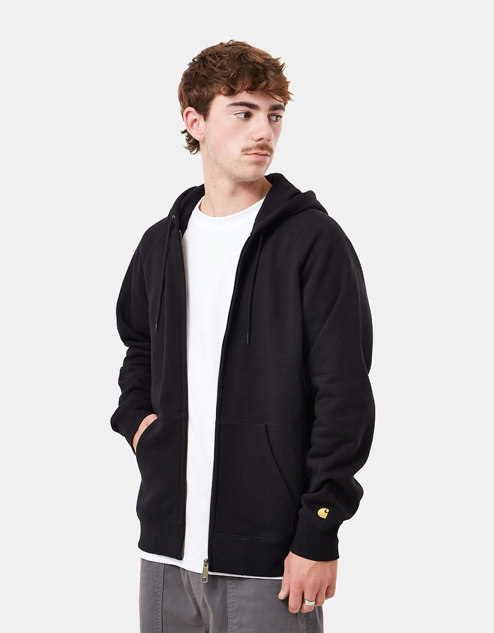 Veste à capuche Carhartt WIP Chase - Noir/Or