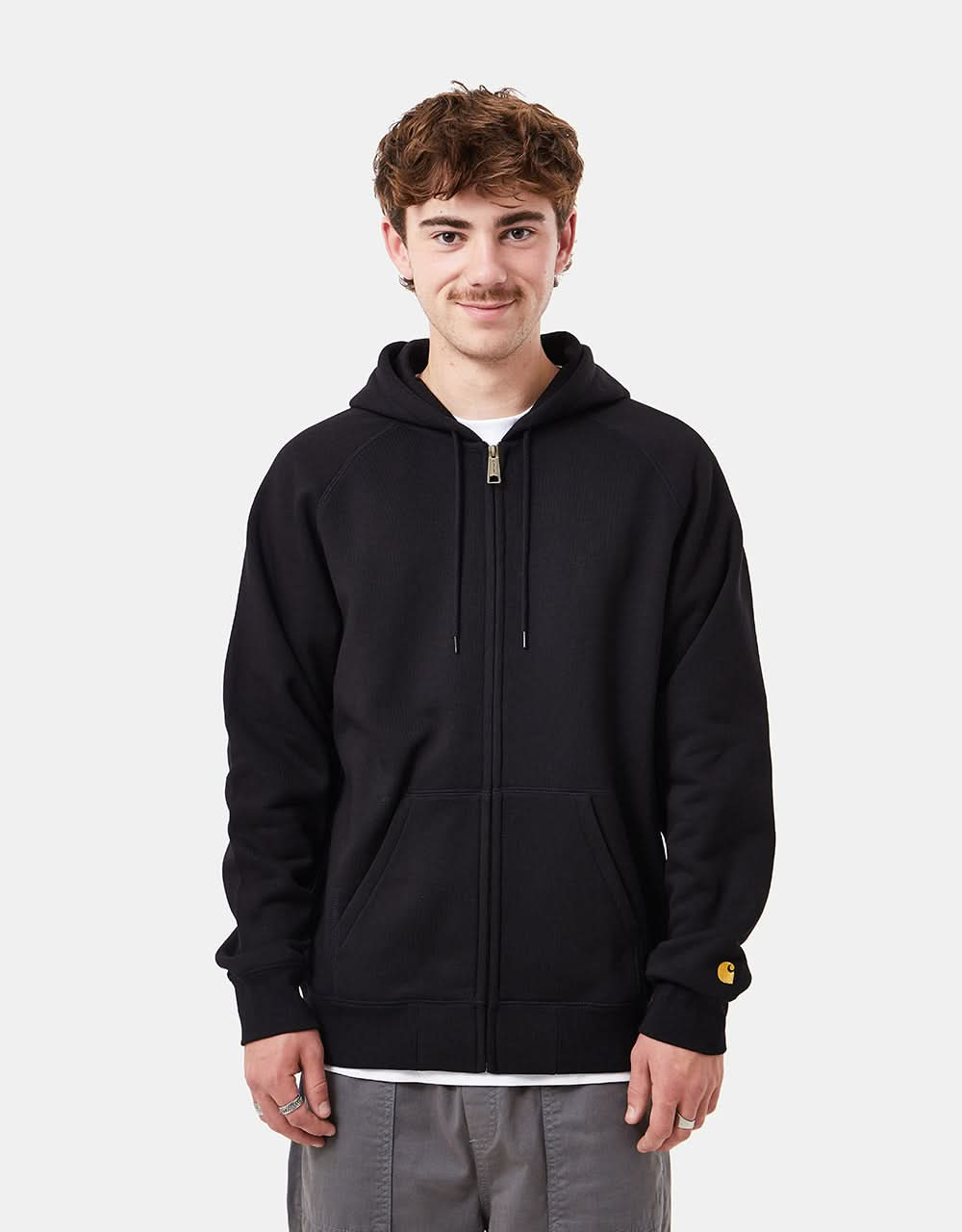 Carhartt WIP Hooded Chase Jacket - Black/Gold