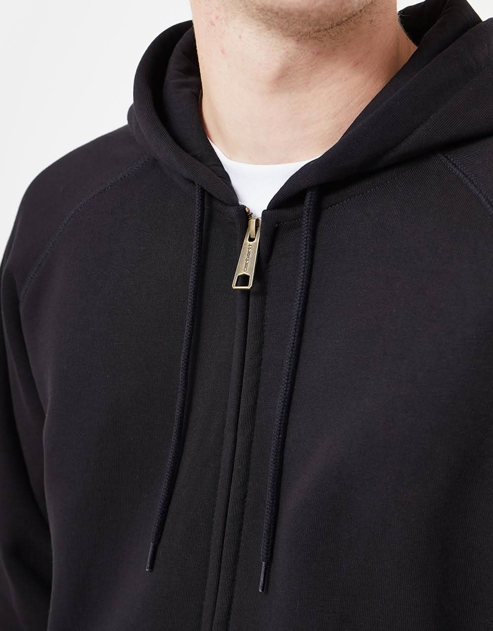 Carhartt WIP Chase Jacke mit Kapuze – Schwarz/Gold