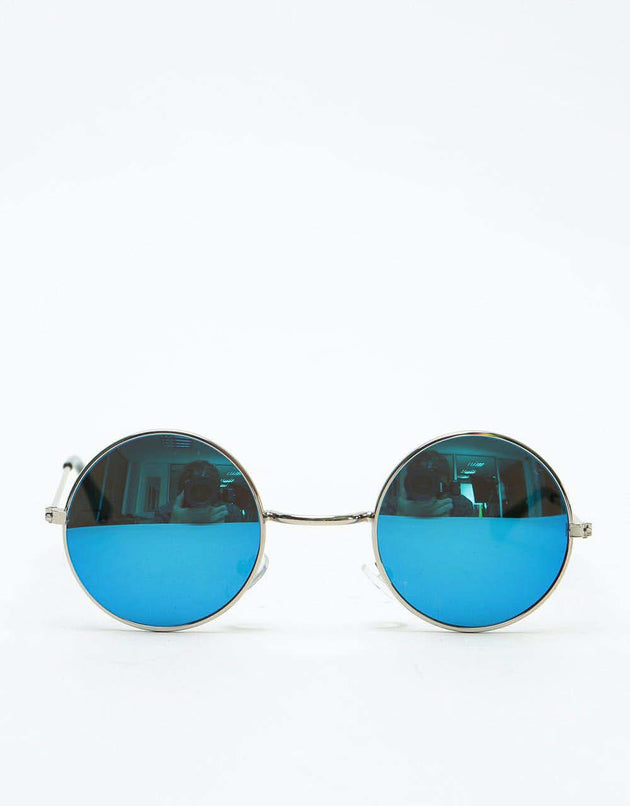 Lunettes de soleil Route One Woodstock - Argent (Miroir Bleu)