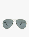 Route One Maverick Aviator Sunglasses - Black/Silver