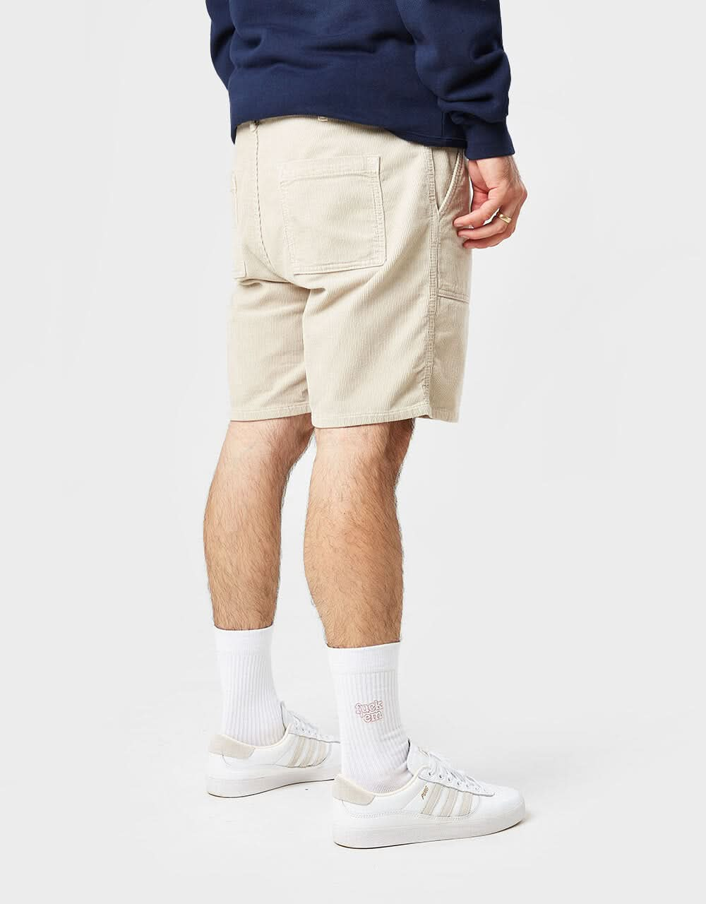 Route One klassische Cordshorts – Khaki