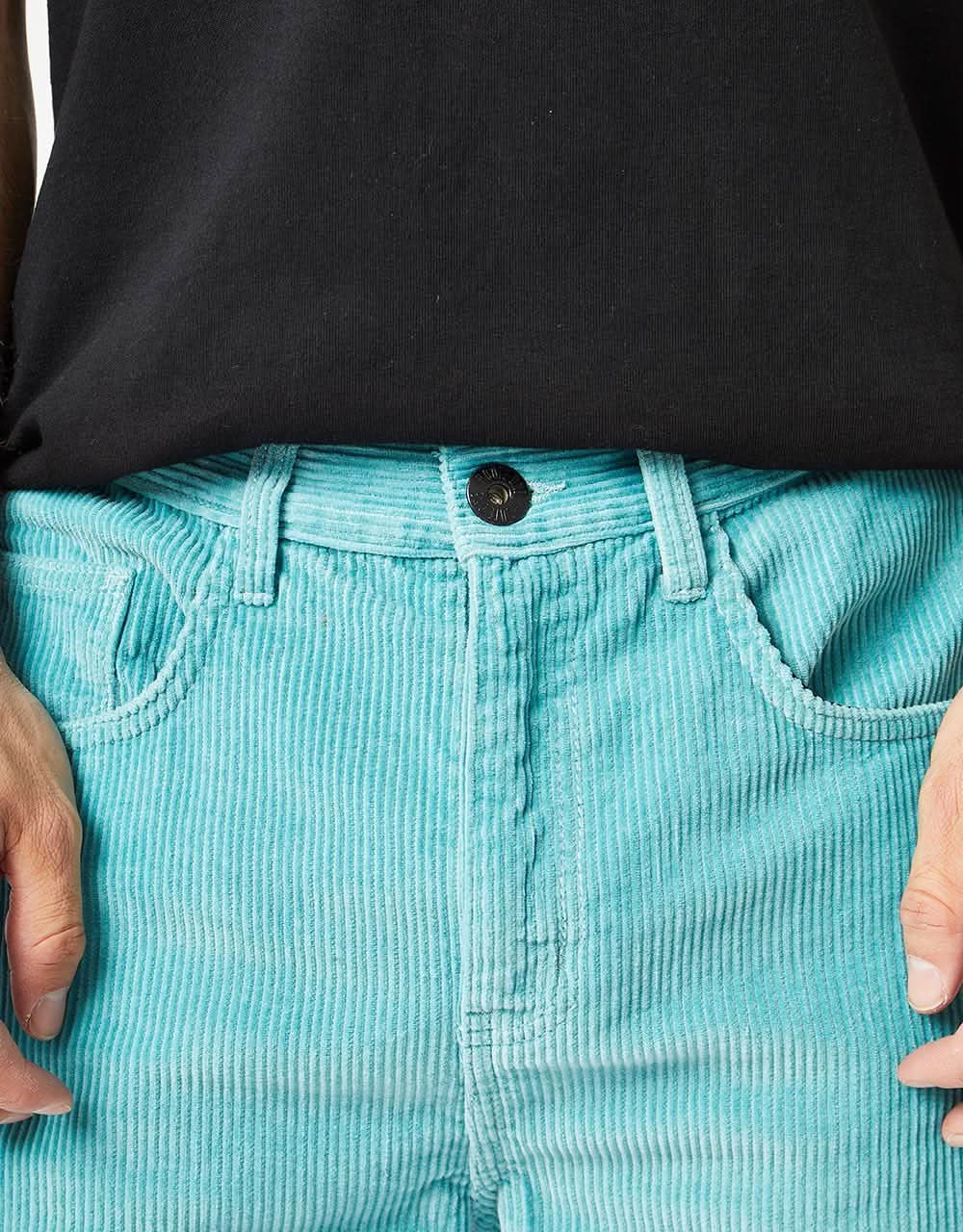 Route One Big Wale Cord Carpenter Shorts - Teal