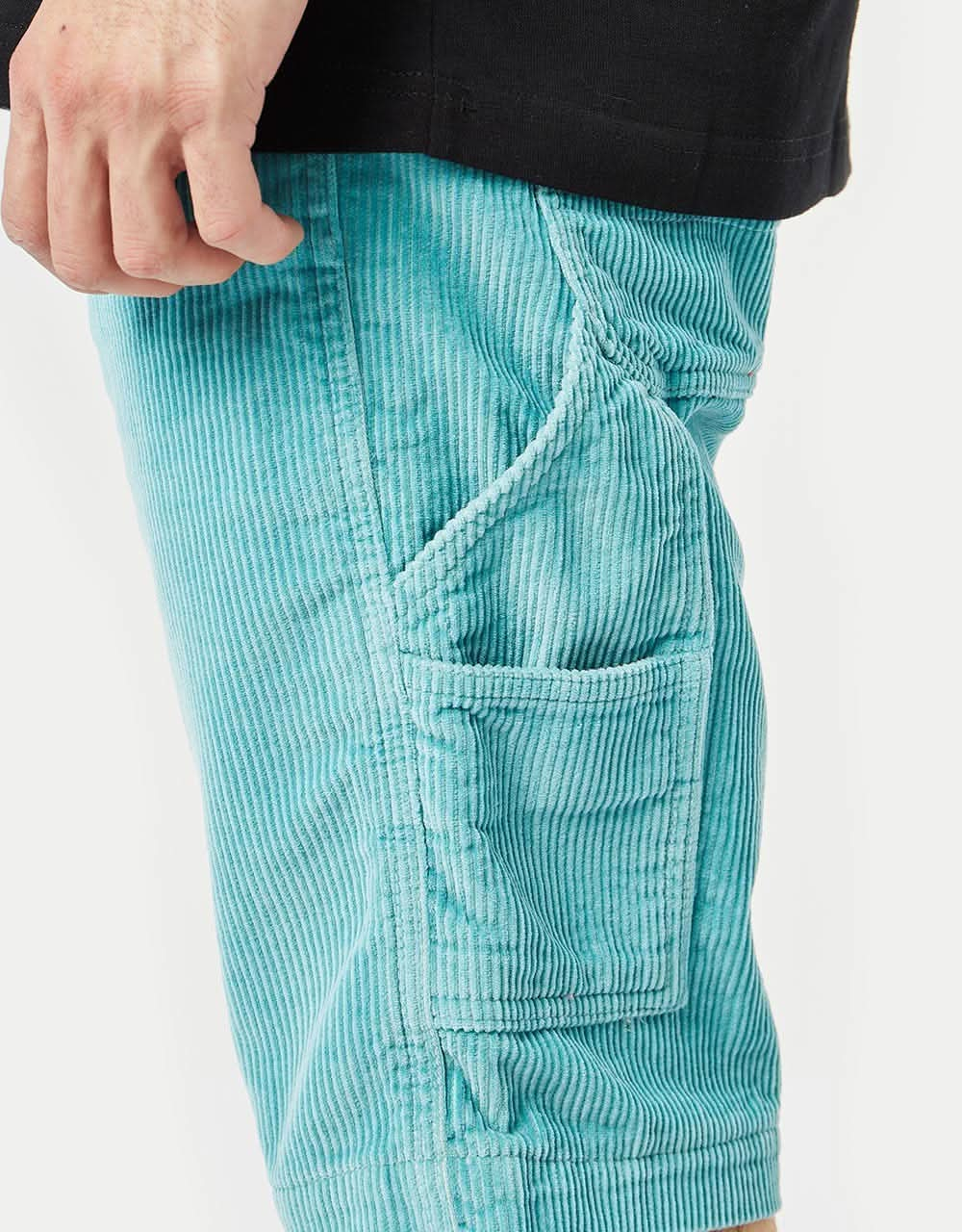 Route One Big Wale Cord Carpenter Shorts - Teal