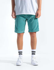 Route One Big Wale Cord Carpenter Shorts - Teal