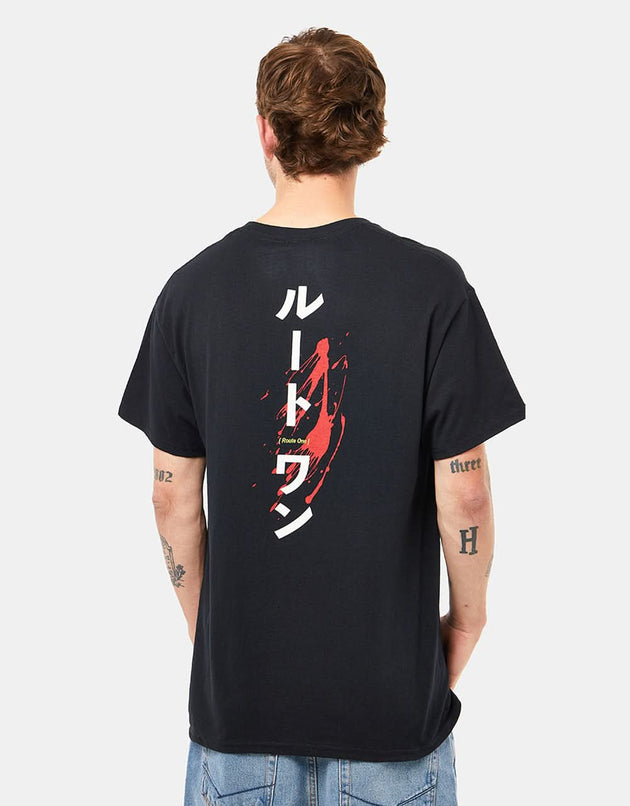 Camiseta Route One Katakana - Negro