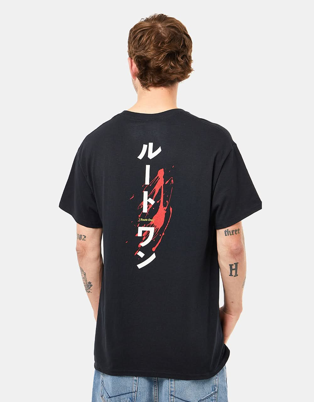 Route One Katakana T-Shirt - Black