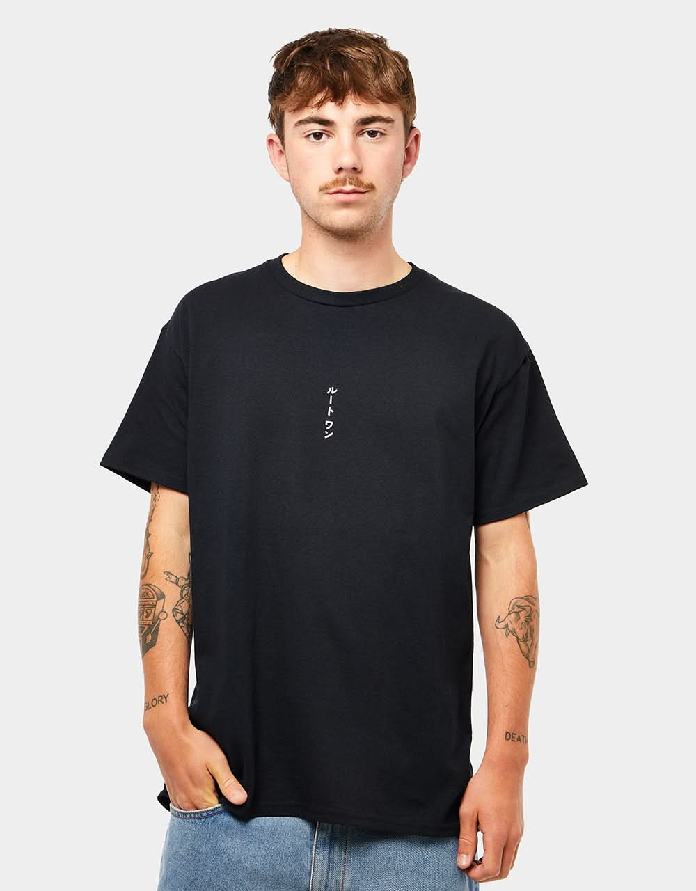 Route One Katakana T-Shirt - Black