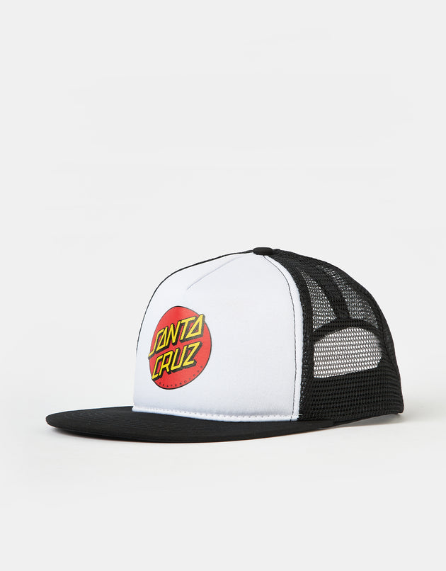 Santa Cruz Classic Dot Mesh Cap - White/Black