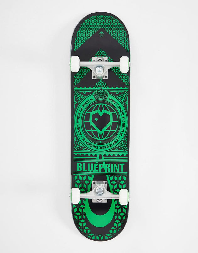 Blueprint Home Heart Noir/Vert Skateboard Complet - 8"