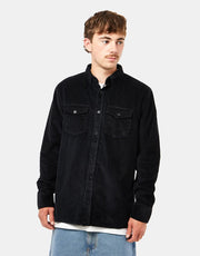 Route One Big Wale Cord Shirt - Black