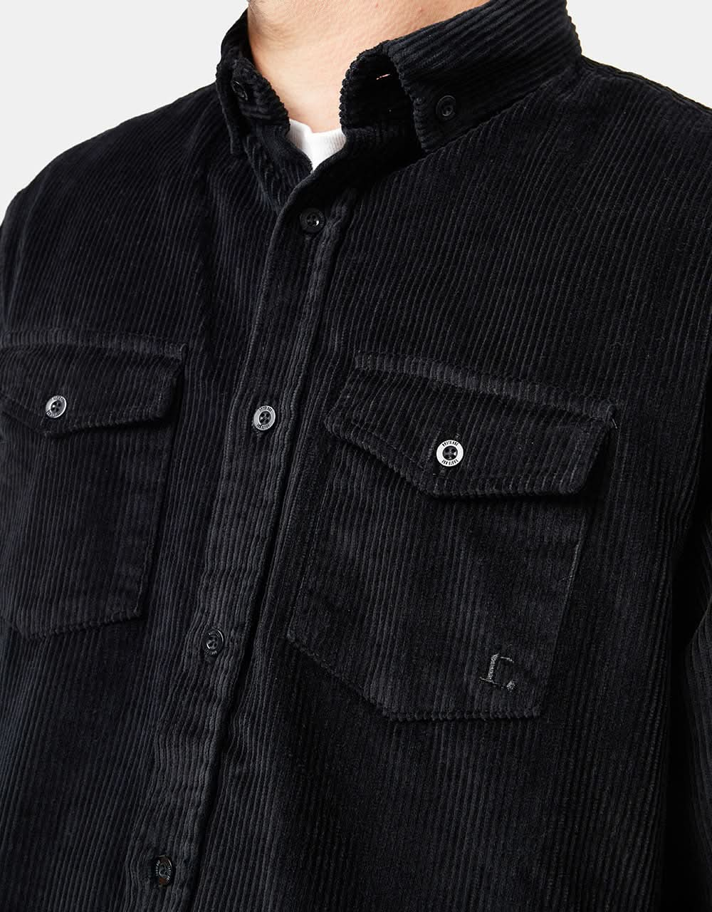 Route One Big Wale Cord Shirt - Black