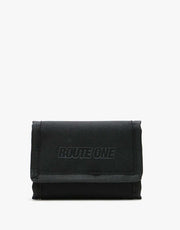 Route One Athletic Tri-Fold Wallet - Black