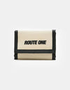 Route One Athletic Tri-Fold Wallet - Beige