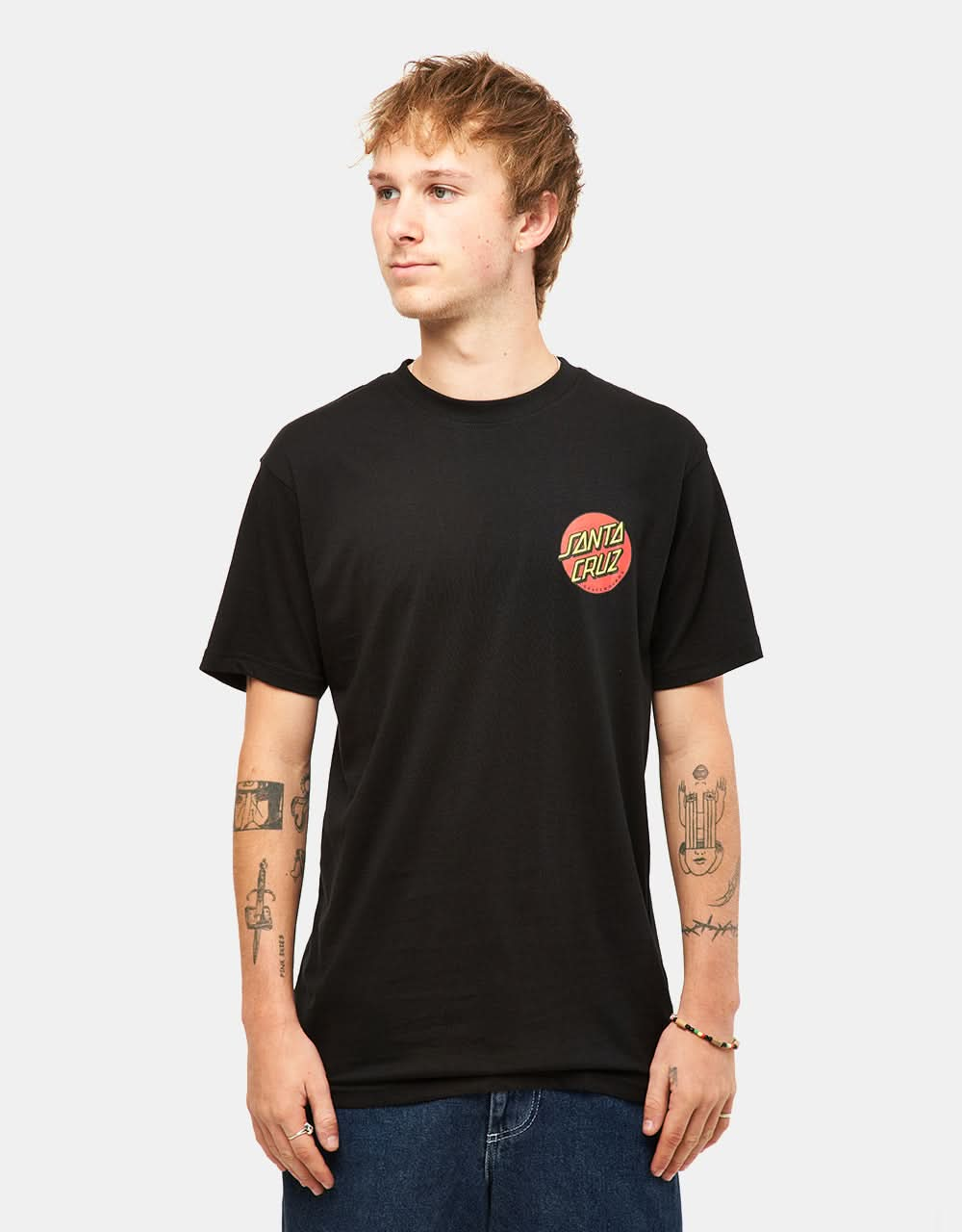 Santa Cruz Classic Dot Chest T-Shirt - Black