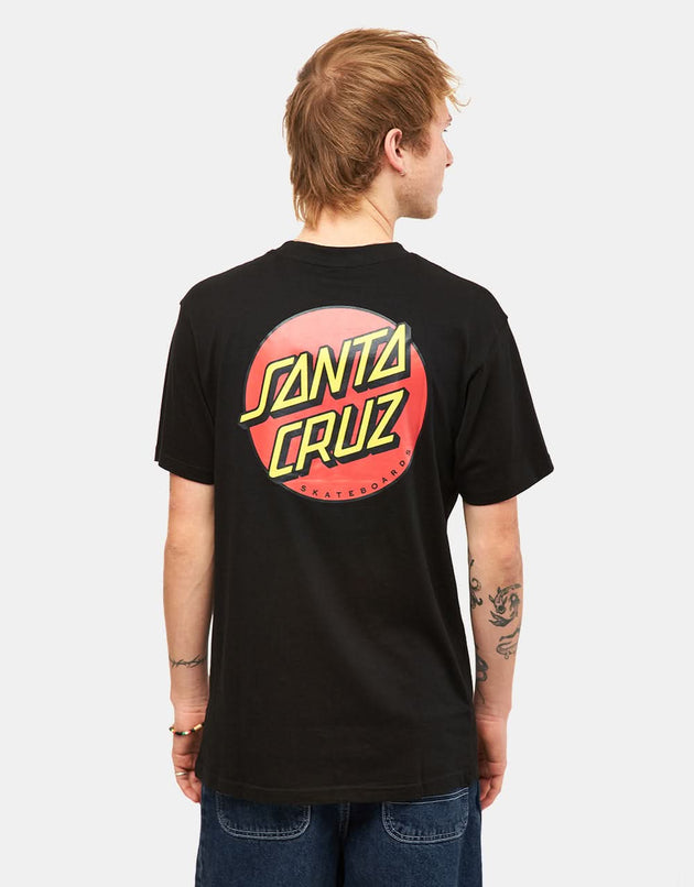 Santa Cruz Classic Dot Chest T-Shirt - Black