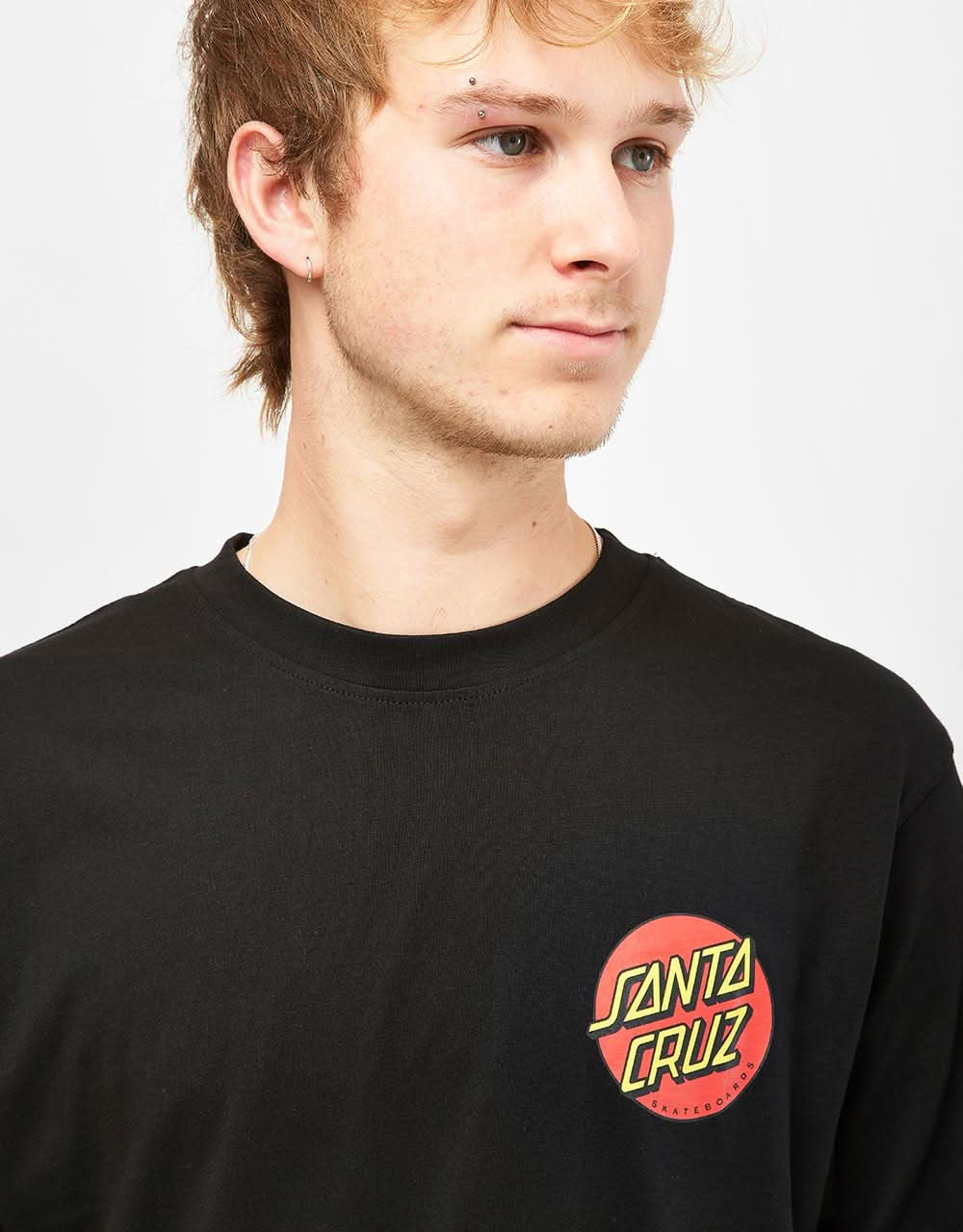 Santa Cruz Classic Dot Chest T-Shirt – Schwarz