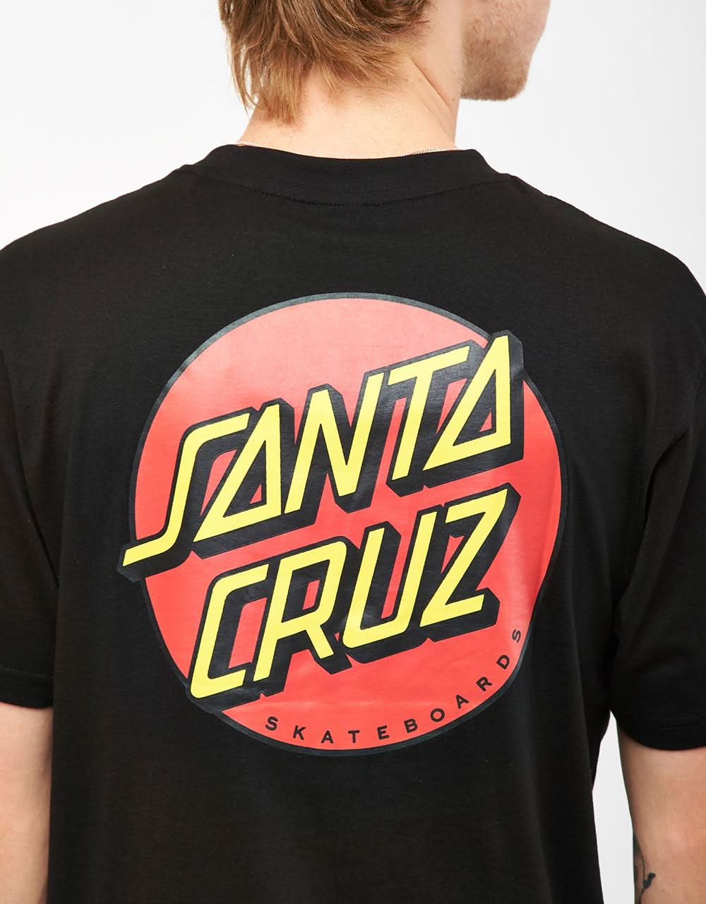 Santa Cruz Classic Dot Chest T-Shirt – Schwarz