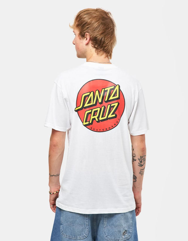 Santa Cruz Classic Dot Chest T-Shirt - White