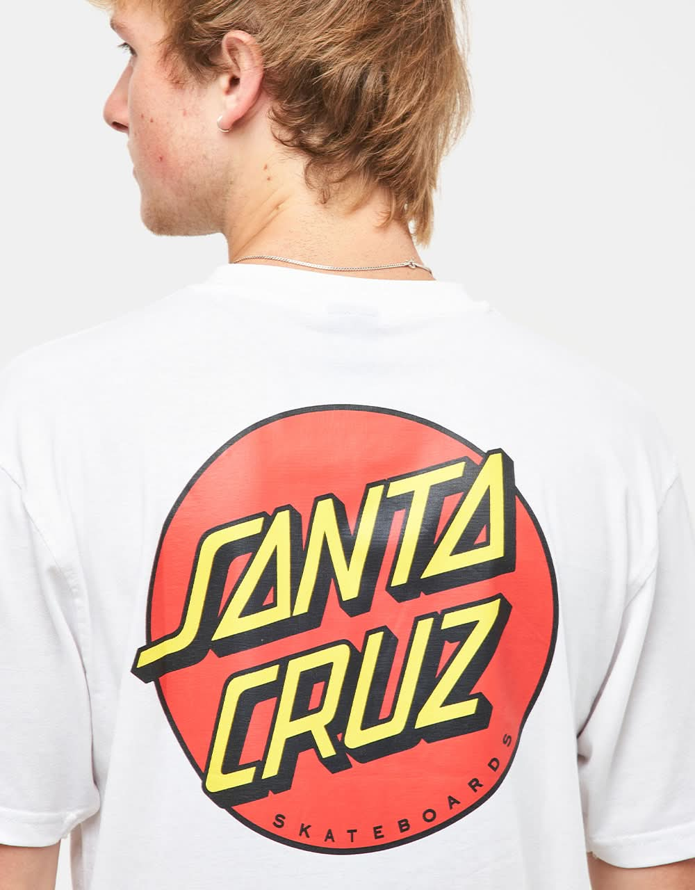 Santa Cruz Classic Dot Chest T-Shirt - White