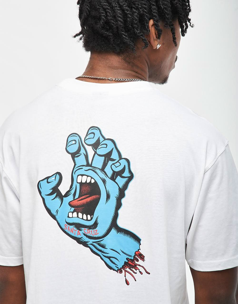 Santa Cruz Screaming Hand Chest T-Shirt - White