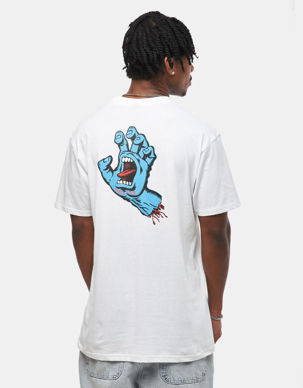 Santa Cruz Screaming Hand Chest T-Shirt - White