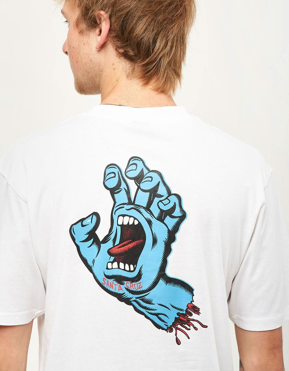 Santa Cruz Screaming Hand Chest T-Shirt - White