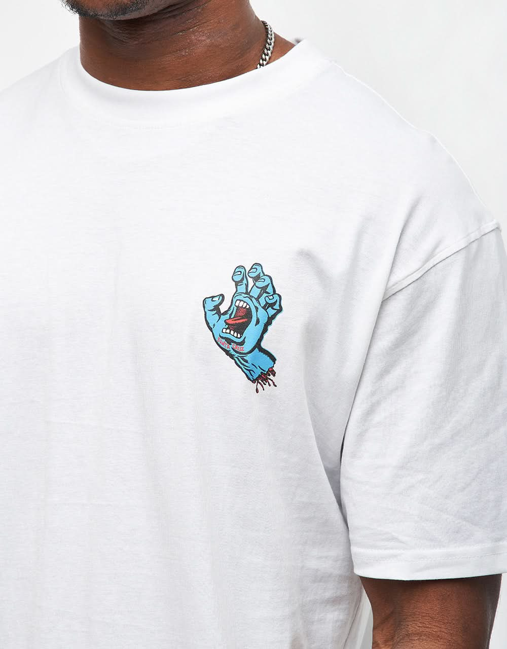 Santa Cruz Screaming Hand Chest T-Shirt - White