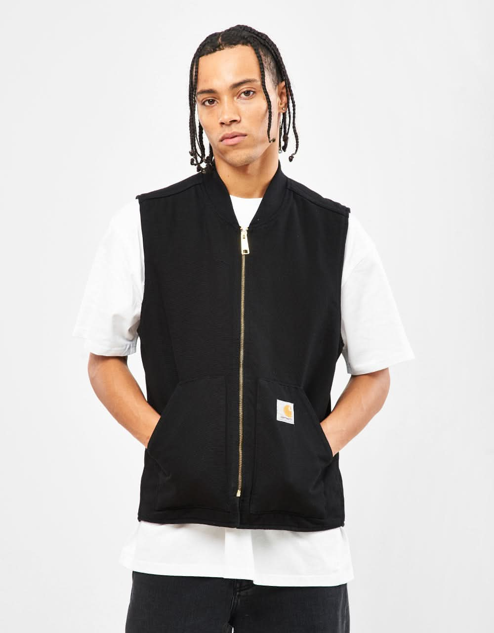 Carhartt WIP Classic Vest - Black (Rinsed)