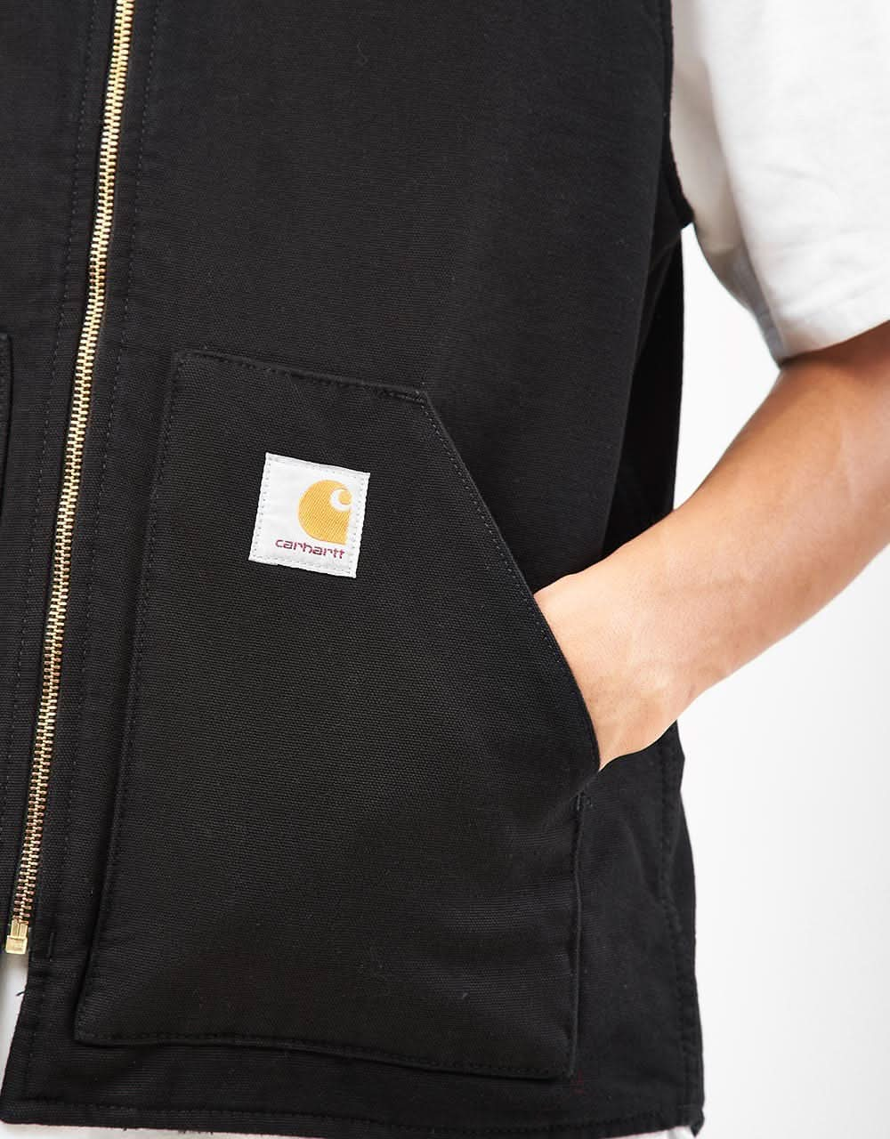 Carhartt WIP Classic Vest - Black (Rinsed)