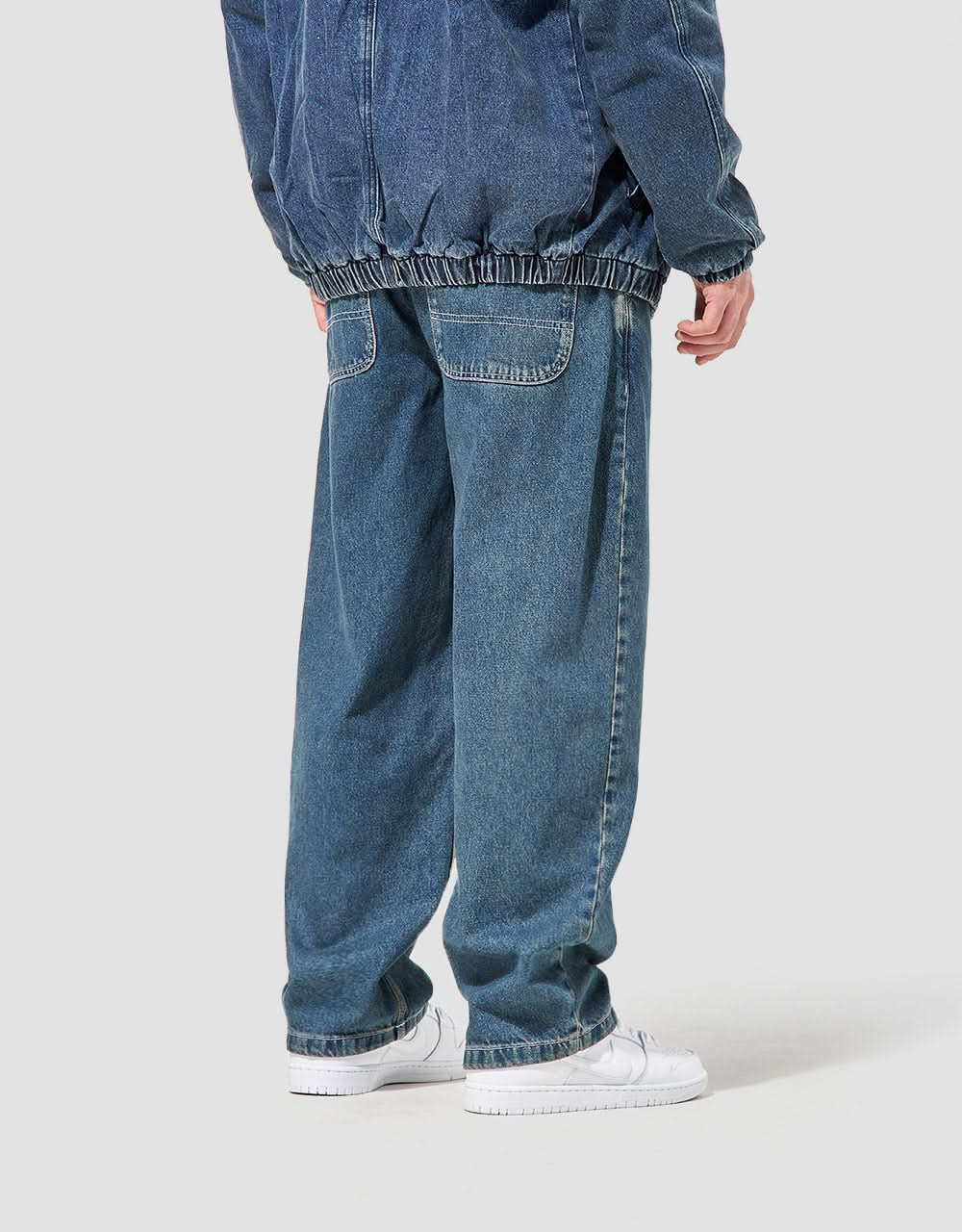 Route One Super Baggy Denim Jeans - Light Wash