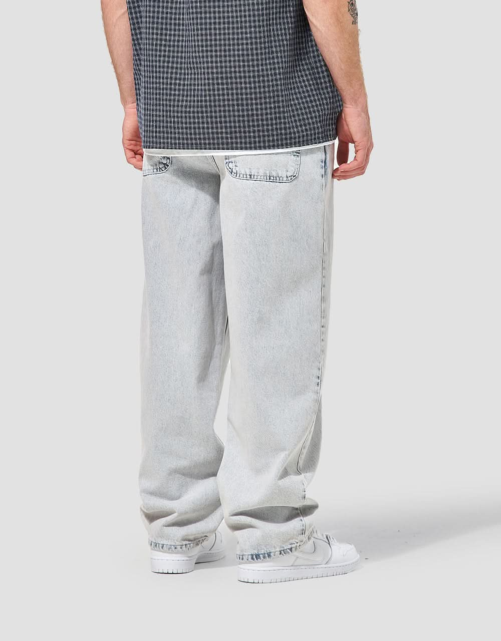 Route One Super Baggy Denim Jeans - Stone Wash