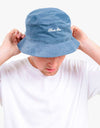 Route One Script Cord Bucket Hat - Air Force Blue