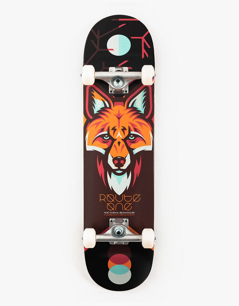 Skateboard complet Route One Nocturnal Behaviours 'Fox' - 8"