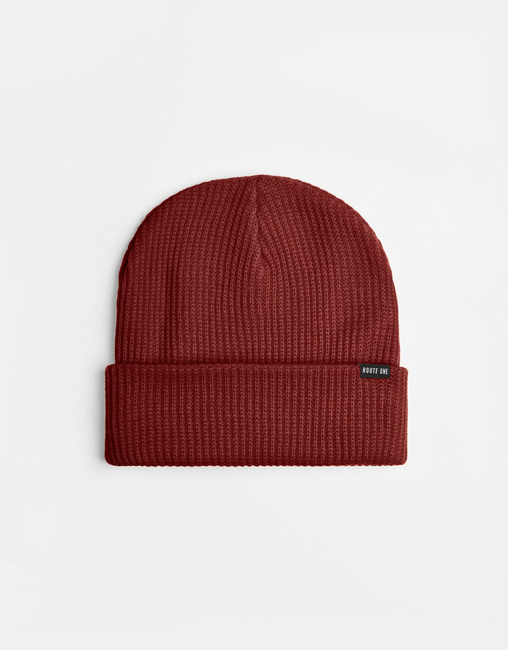 Route One Recycled Fisherman Beanie - Burgundy