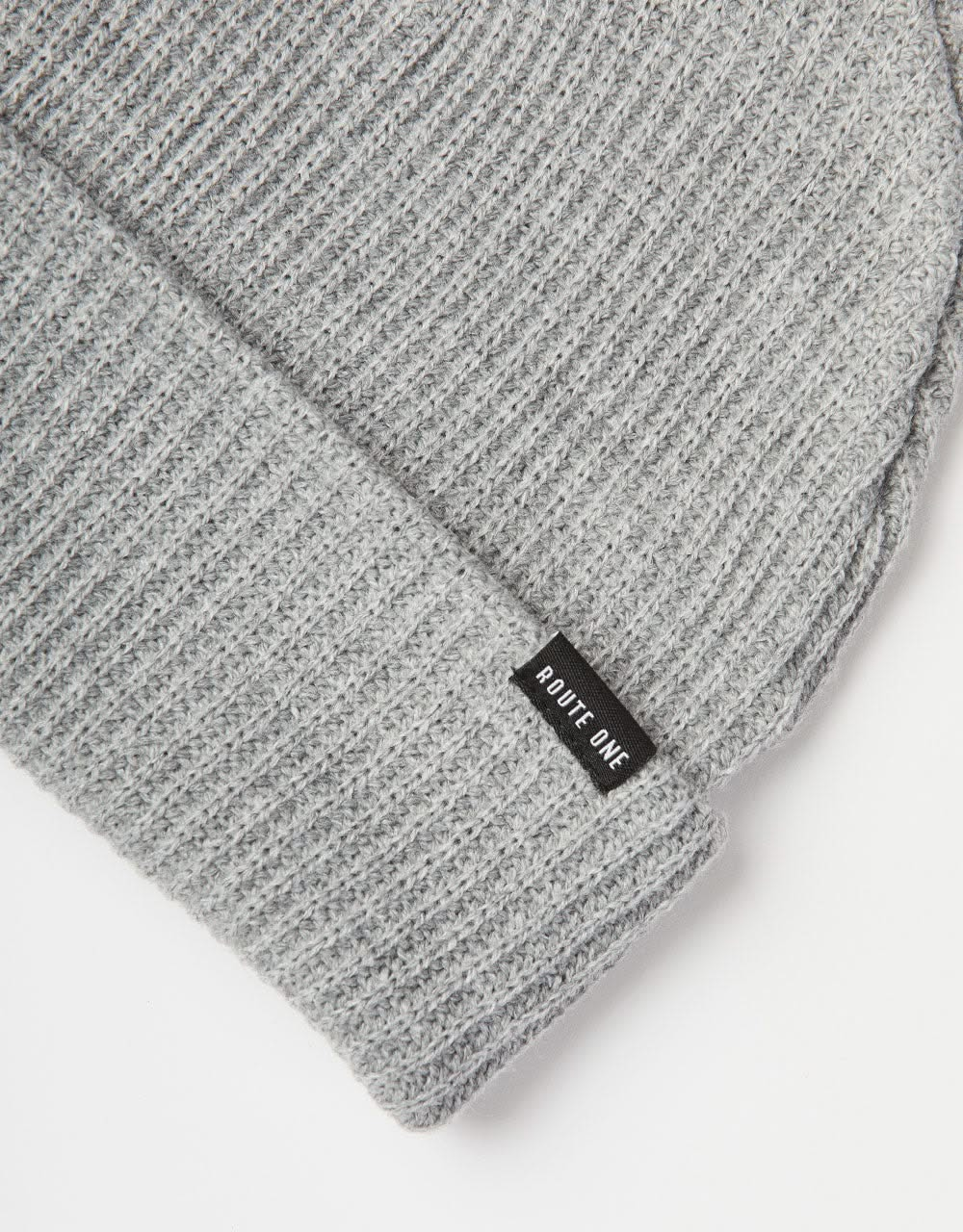 Route One Recycled Fisherman Beanie - Heather Grey