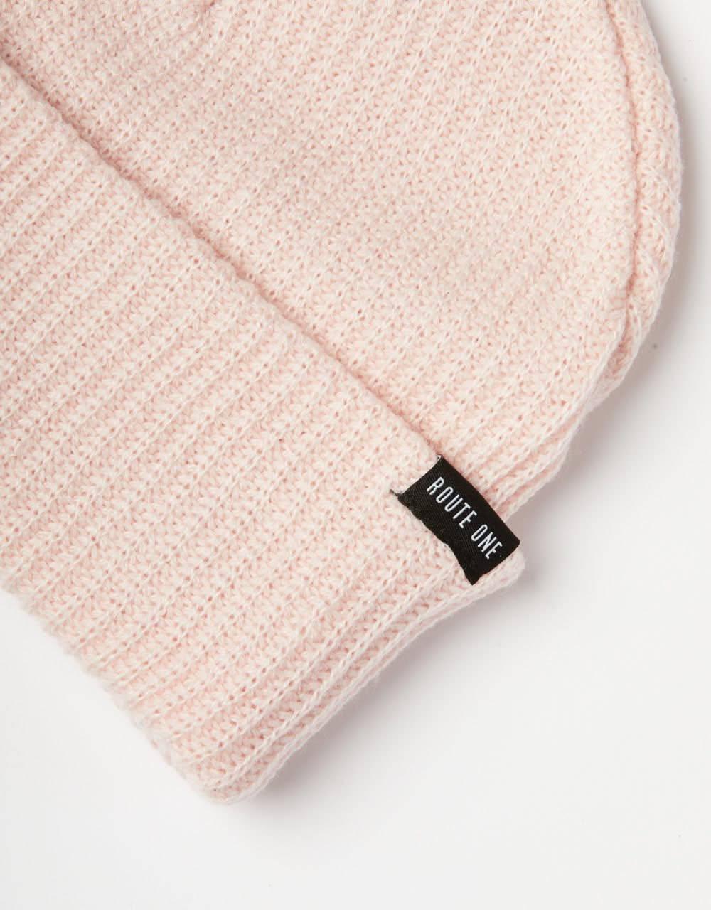 Route One Recycled Fisherman Beanie - Light Pink